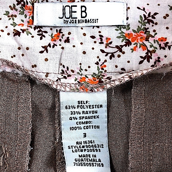 Joe B by Joe Benbasset 📌women's size 3 dark tan/light brown dress pants - Picture 7 of 7